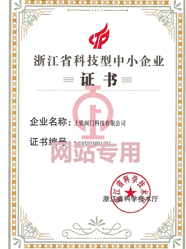浙江省科技型中小企業(yè)證書(shū)